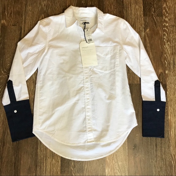 NEW Current Elliot The Bane Shirt white button up - Picture 4 of 8